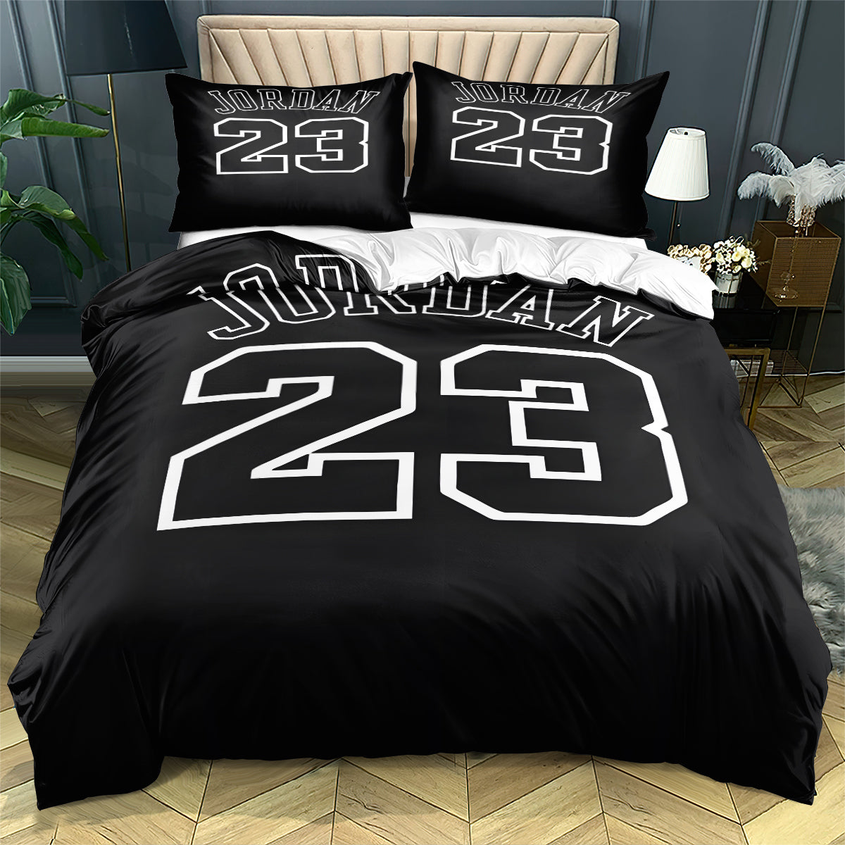 Jump 23 Black Quilt Cover Set