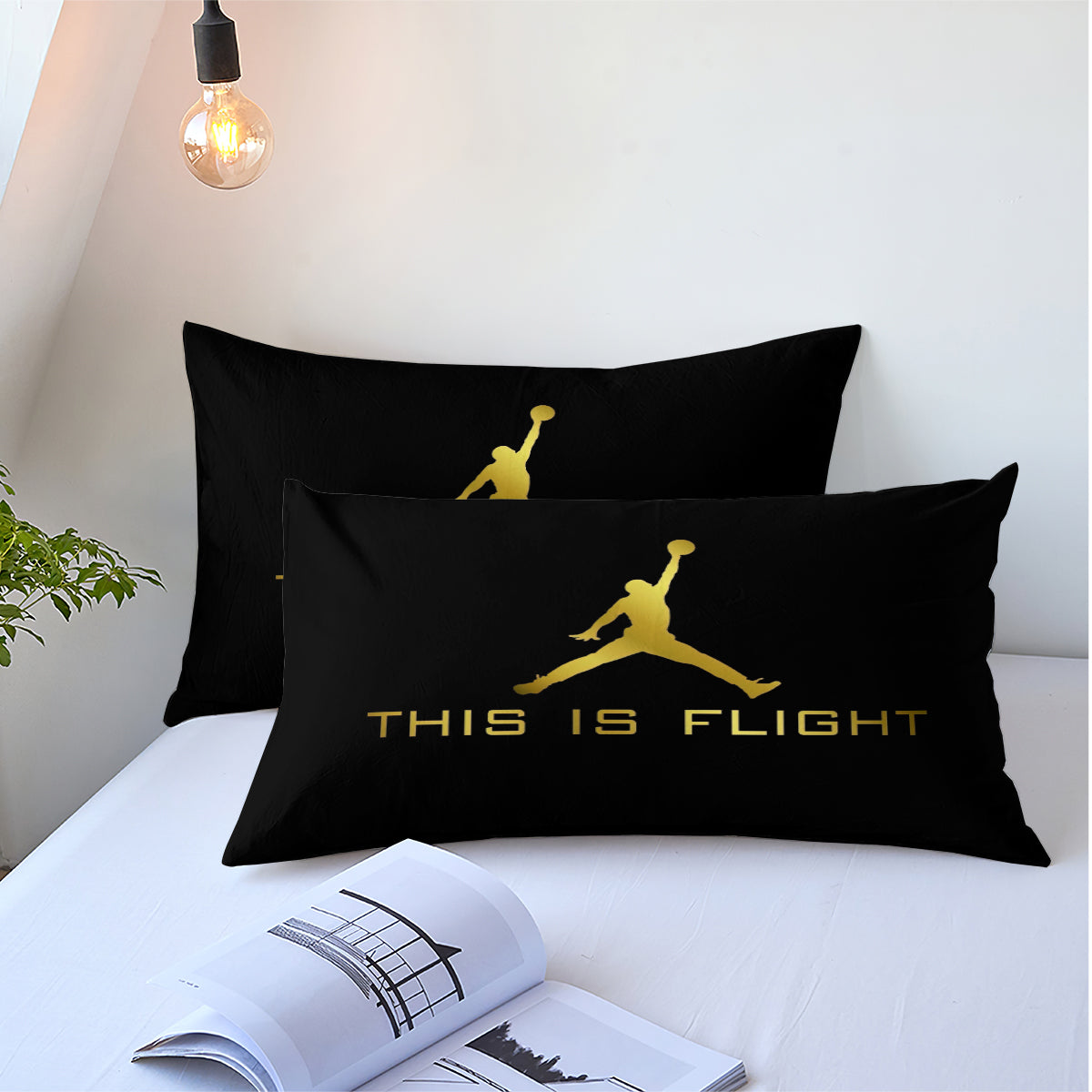 Jump Flight Gold Quilt Cover