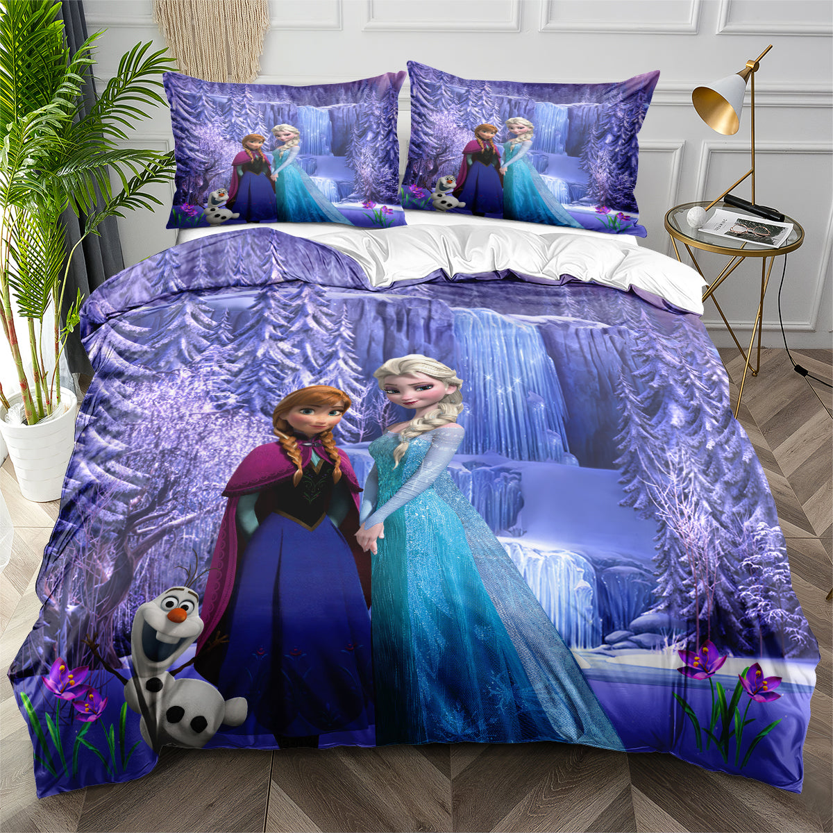 Purple Frozen Quilt Cover Set