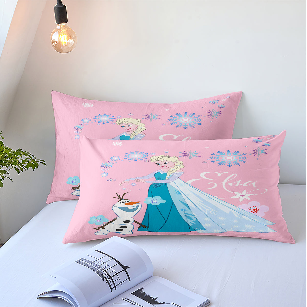 Pink Frozen Quilt Cover Set
