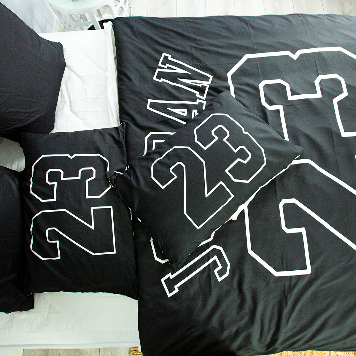 Jump 23 Black Quilt Cover Set