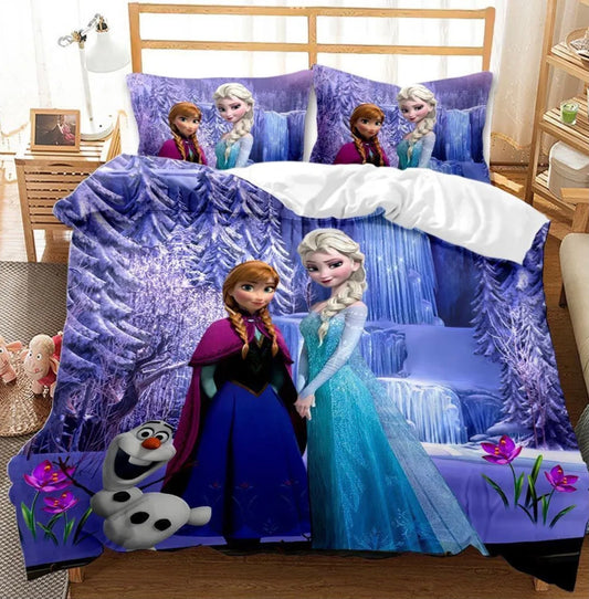 Purple Frozen Quilt Cover Set