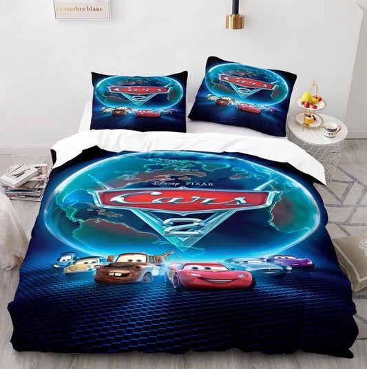 Blue Cars Quilt Cover