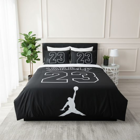 Jump 23 Black Quilt Cover Set