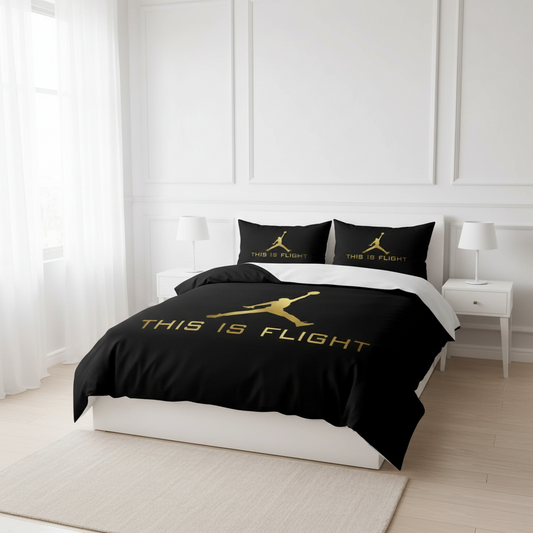 Jump Flight Gold Quilt Cover