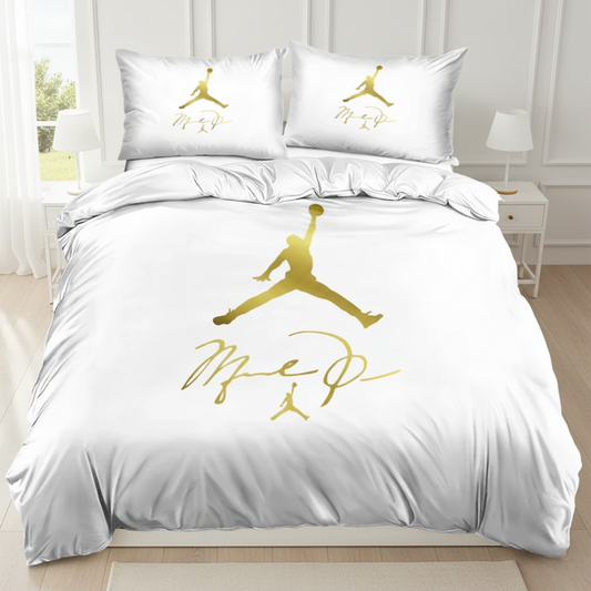 Jump Flight White Quilt Cover