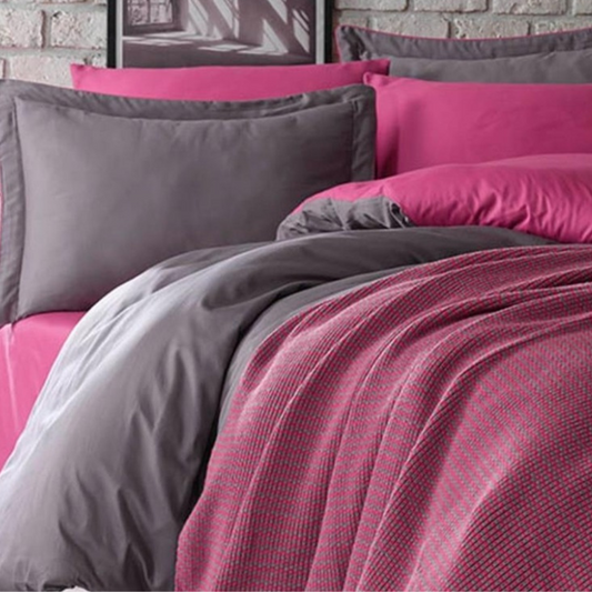 Tulip Pink 7 Piece Set with Throw