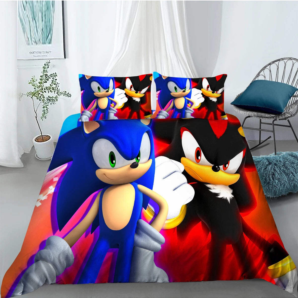 Sonic & Shadow Turbo Duo Quilt Cover Set