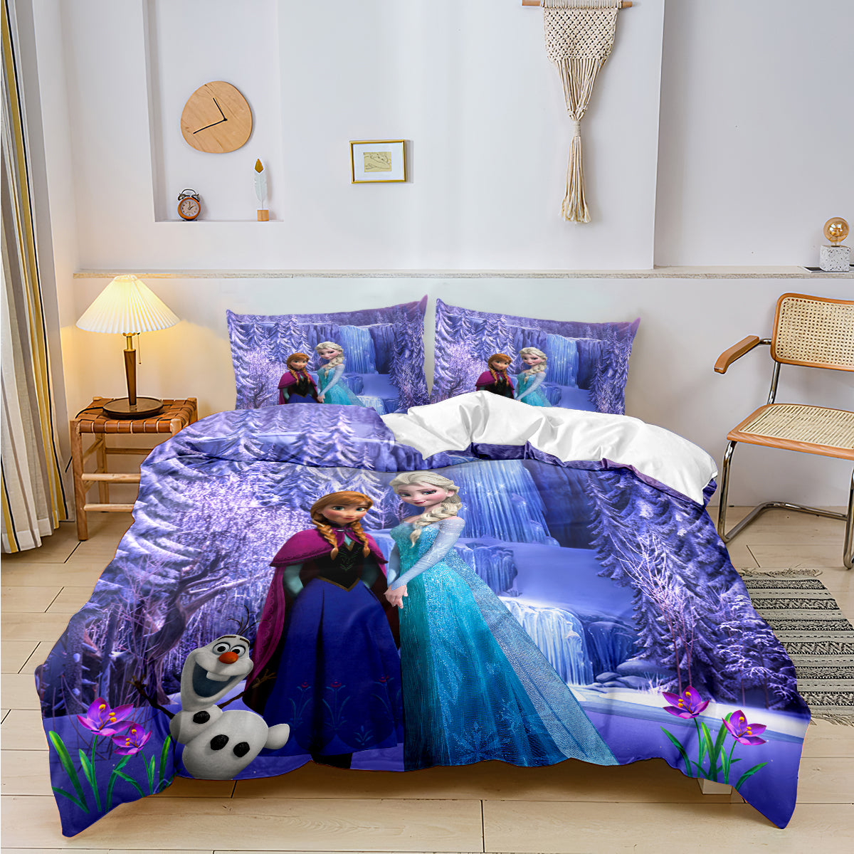 Purple Frozen Quilt Cover Set