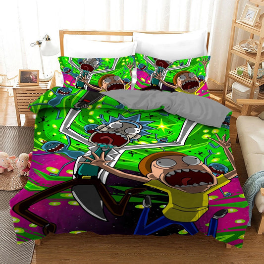 Rick and Morty Quilt Cover