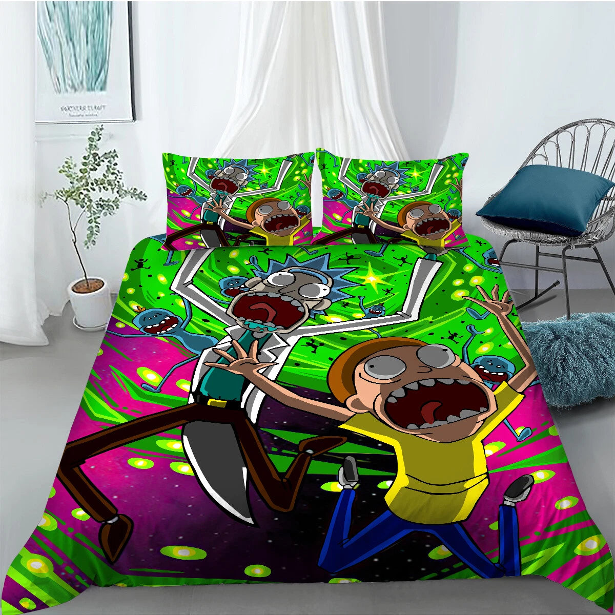 Rick and Morty Quilt Cover