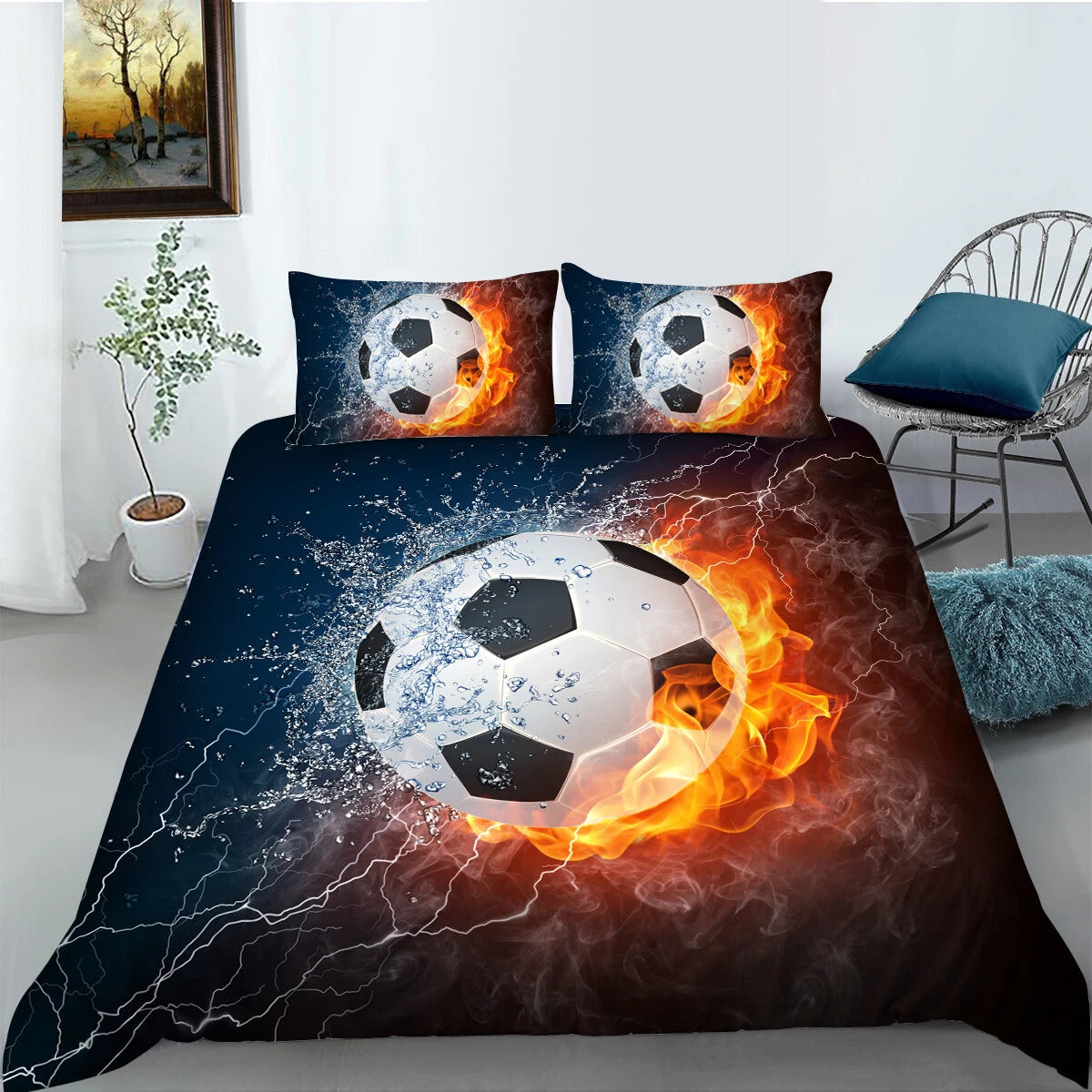Soccer Quilt Cover