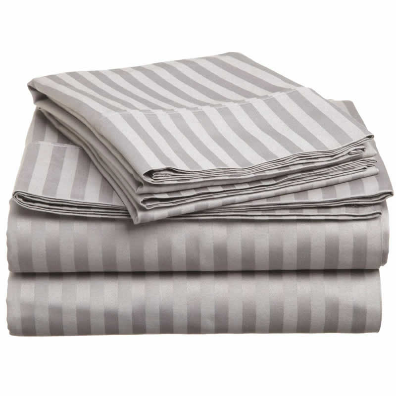Striped Cotton Bedsheet Set - 1000TC