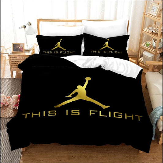 Jump Flight Gold Quilt Cover